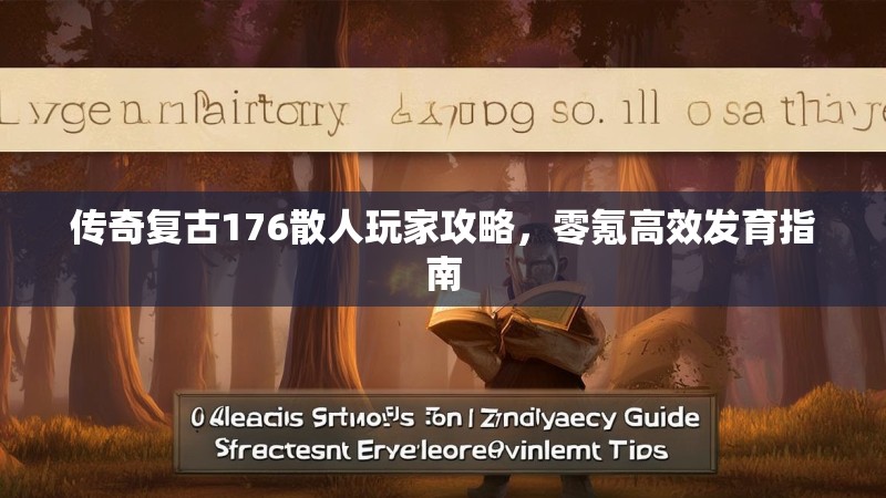 传奇复古176散人玩家攻略，零氪高效发育指南