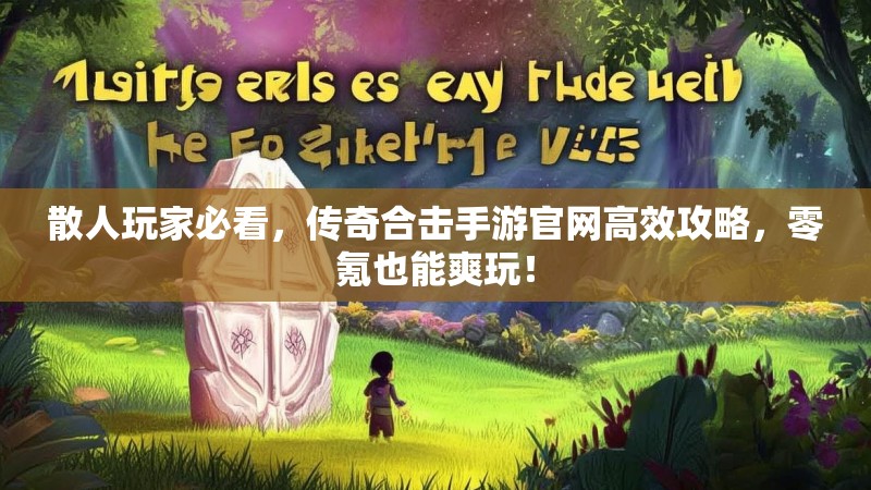 散人玩家必看，传奇合击手游官网高效攻略，零氪也能爽玩！