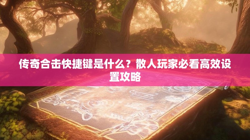 传奇合击快捷键是什么？散人玩家必看高效设置攻略