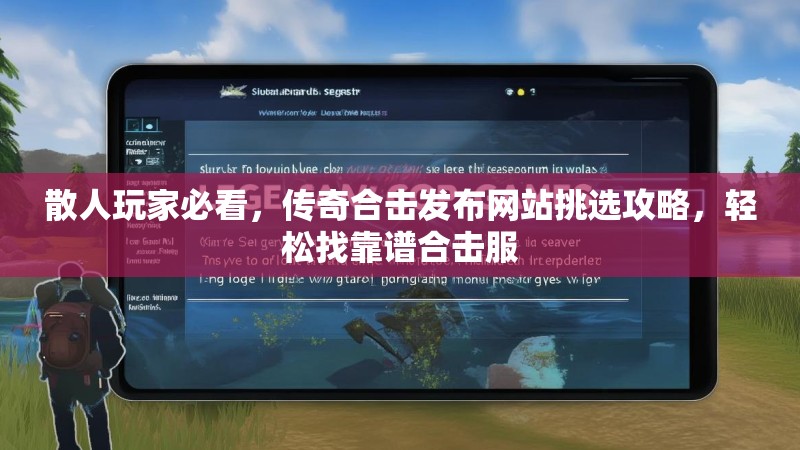 散人玩家必看,传奇合击发布网站挑选攻略,轻松找靠谱合击服