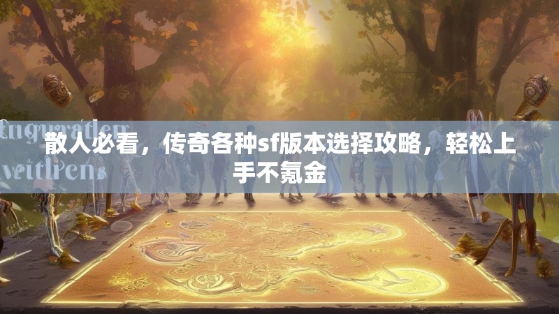 散人必看，传奇各种sf版本选择攻略，轻松上手不氪金