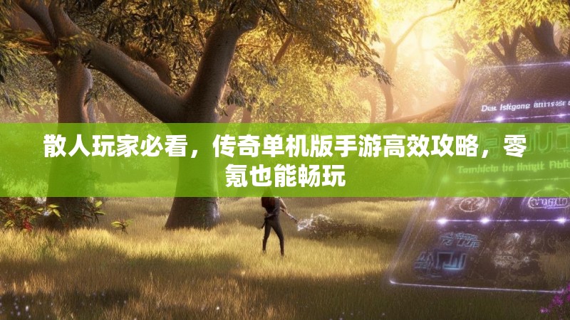 散人玩家必看,传奇单机版手游高效攻略,零氪也能畅玩