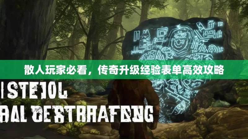 散人玩家必看,传奇升级经验表单高效攻略