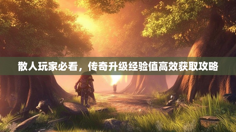 散人玩家必看,传奇升级经验值高效获取攻略