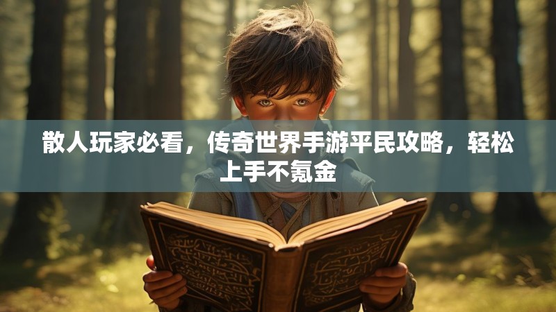散人玩家必看,传奇世界手游平民攻略,轻松上手不氪金