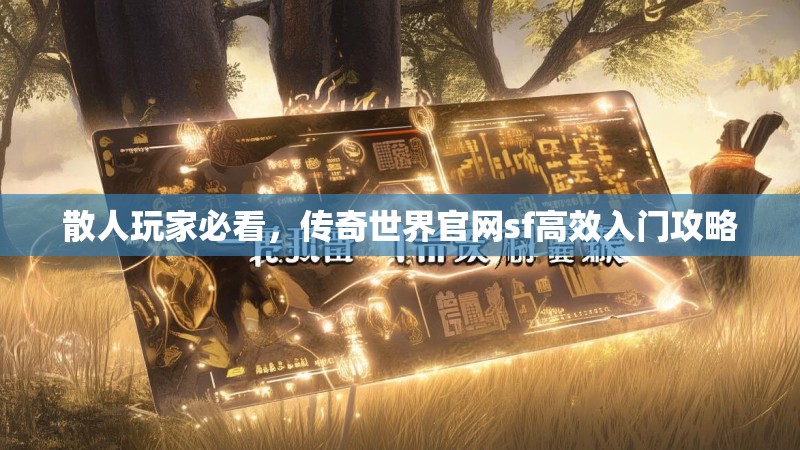 散人玩家必看，传奇世界官网sf高效入门攻略