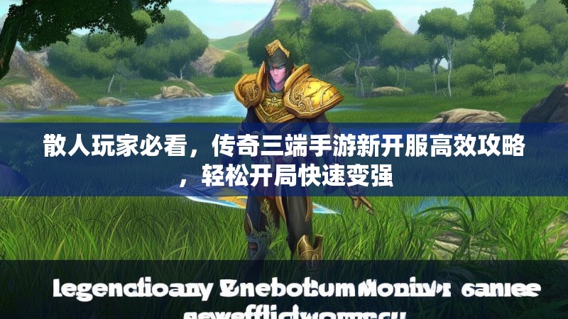 散人玩家必看,传奇三端手游新开服高效攻略,轻松开局快速变强