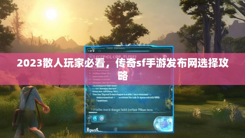 2023散人玩家必看，传奇sf手游发布网选择攻略