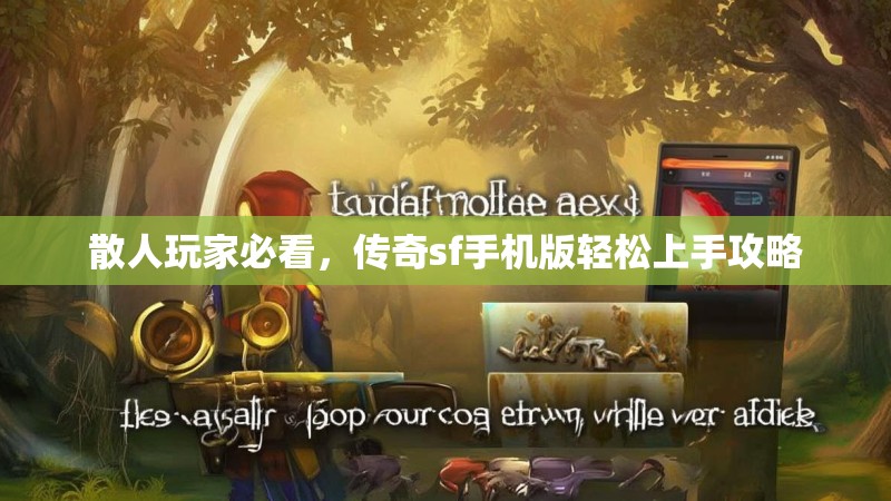 散人玩家必看,传奇sf手机版轻松上手攻略