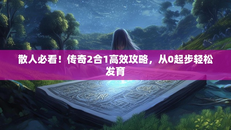 散人必看!传奇2合1高效攻略,从0起步轻松发育