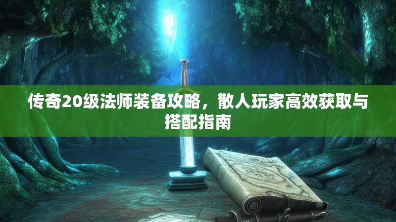 传奇20级法师装备攻略,散人玩家高效获取与搭配指南