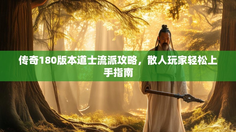 传奇180版本道士流派攻略,散人玩家轻松上手指南