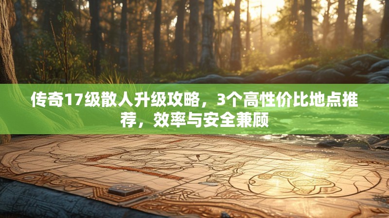 传奇17级散人升级攻略，3个高性价比地点推荐，效率与安全兼顾