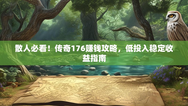 散人必看!传奇176赚钱攻略,低投入稳定收益指南