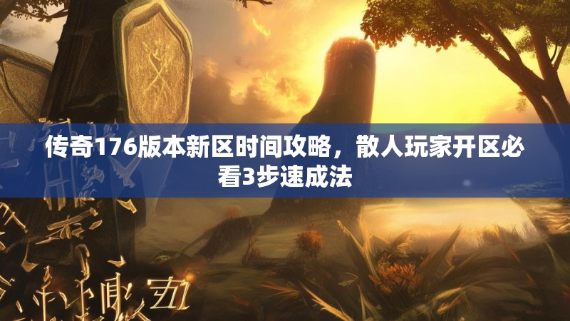 传奇176版本新区时间攻略,散人玩家开区必看3步速成法
