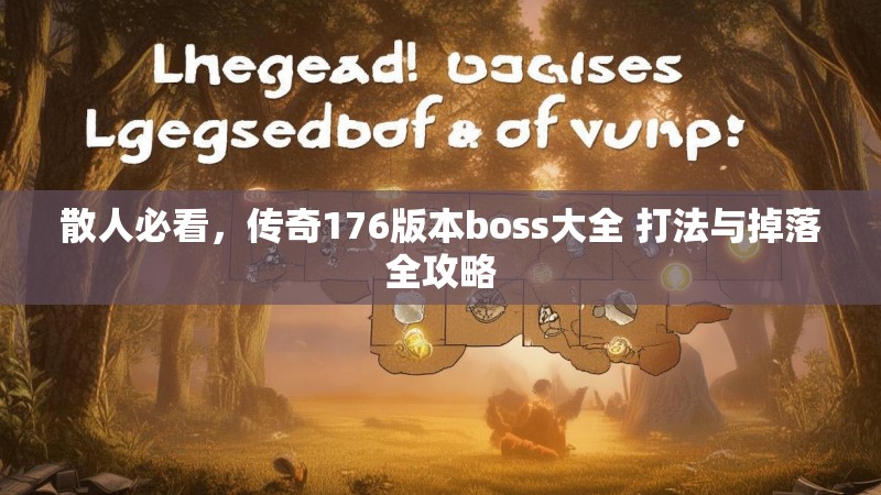 散人必看，传奇176版本boss大全 打法与掉落全攻略