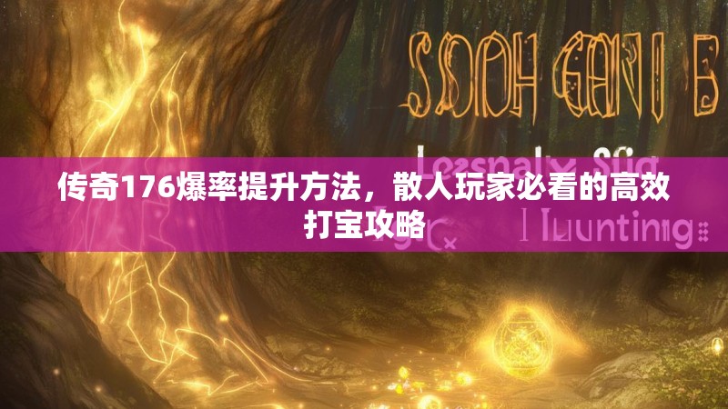 传奇176爆率提升方法,散人玩家必看的高效打宝攻略