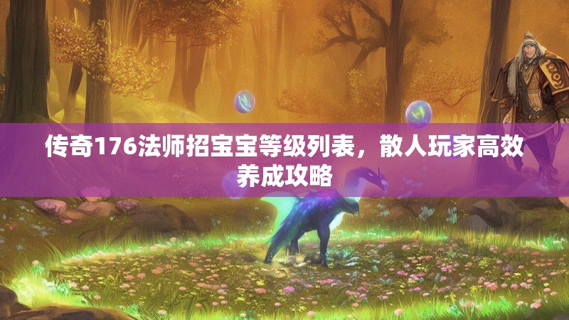 传奇176法师招宝宝等级列表,散人玩家高效养成攻略