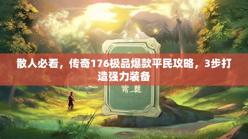 散人必看,传奇176极品爆款平民攻略,3步打造强力装备