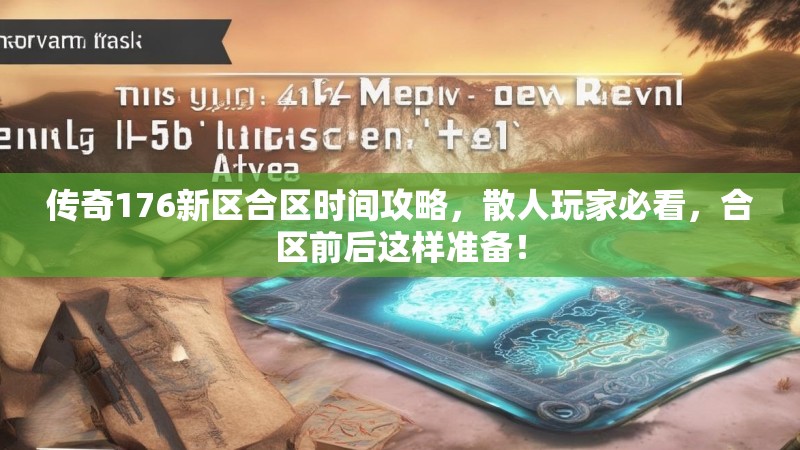 传奇176新区合区时间攻略,散人玩家必看,合区前后这样准备!