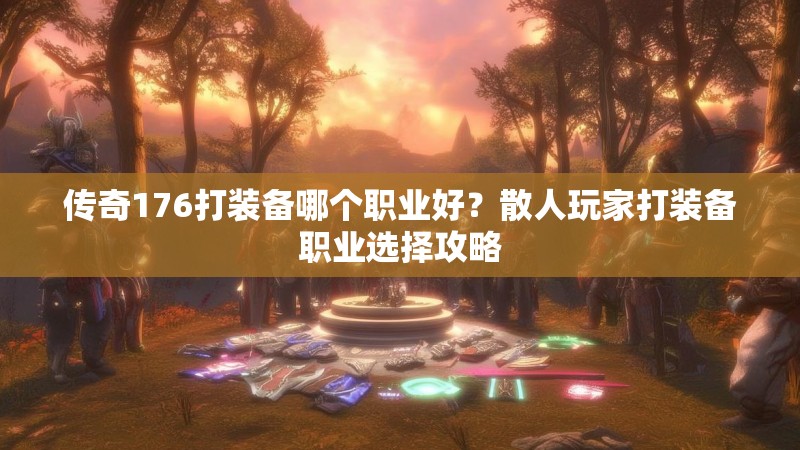 传奇176打装备哪个职业好？散人玩家打装备职业选择攻略