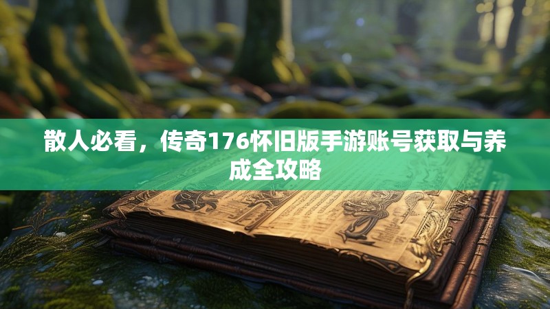 散人必看，传奇176怀旧版手游账号获取与养成全攻略