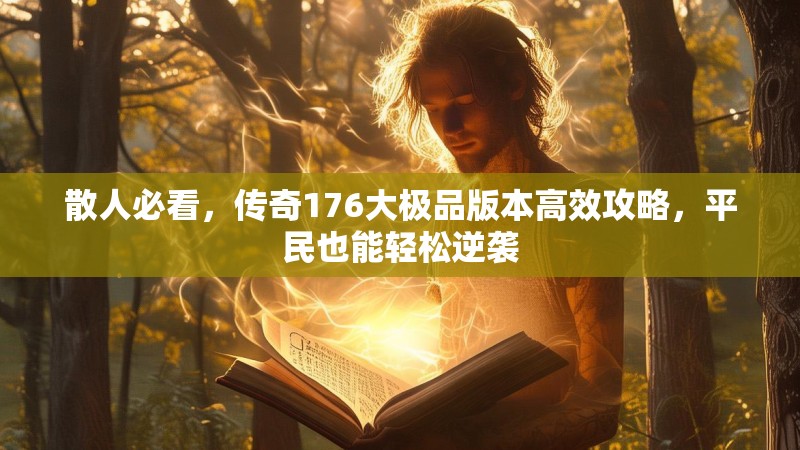 散人必看,传奇176大极品版本高效攻略,平民也能轻松逆袭