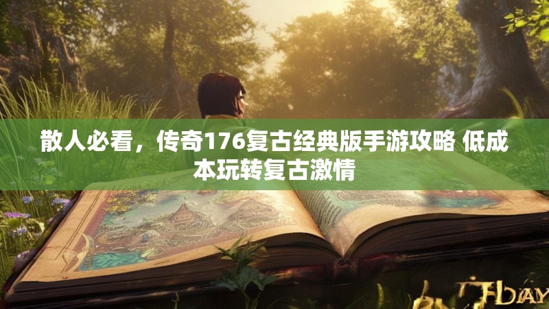 散人必看,传奇176复古经典版手游攻略 低成本玩转复古激情