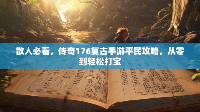 散人必看,传奇176复古手游平民攻略,从零到轻松打宝