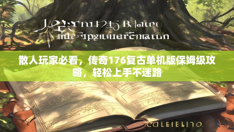 散人玩家必看,传奇176复古单机版保姆级攻略,轻松上手不迷路
