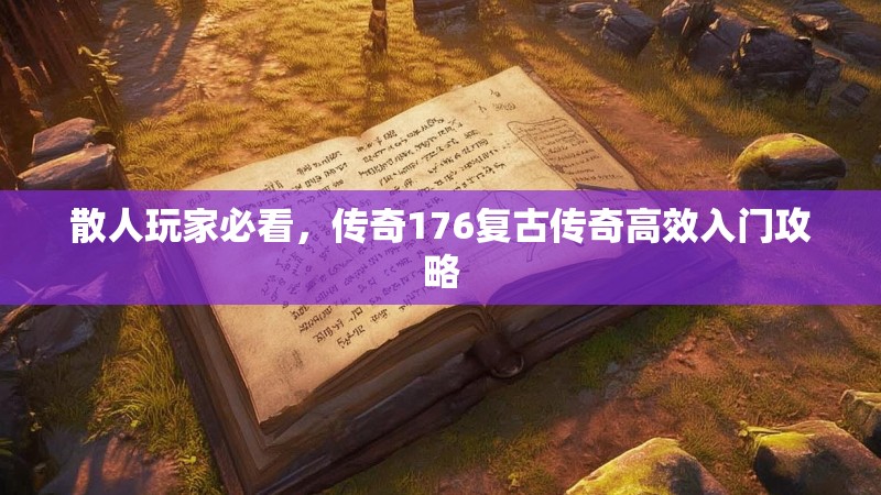 散人玩家必看，传奇176复古传奇高效入门攻略