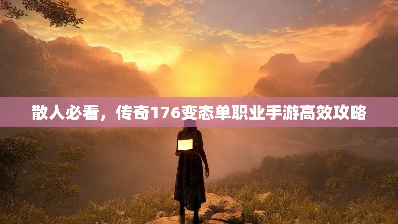 散人必看,传奇176变态单职业手游高效攻略