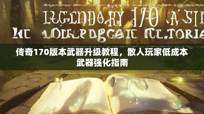 传奇170版本武器升级教程，散人玩家低成本武器强化指南