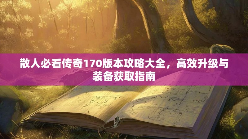 散人必看传奇170版本攻略大全,高效升级与装备获取指南