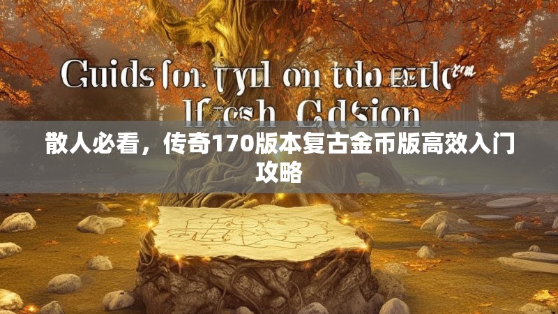 散人必看,传奇170版本复古金币版高效入门攻略