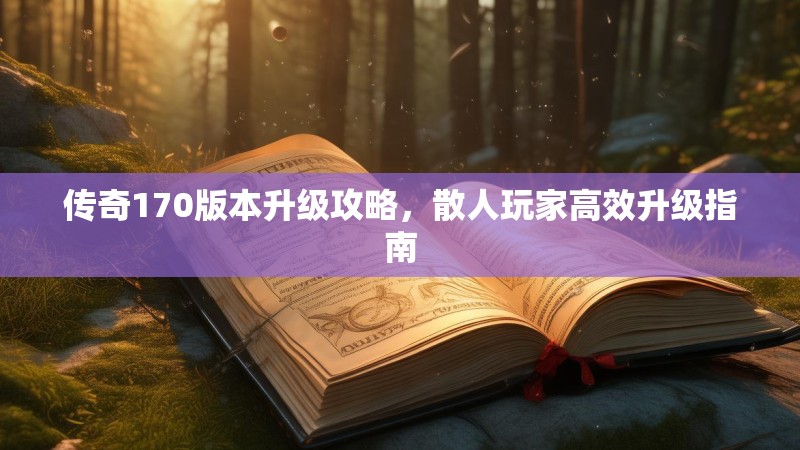 传奇170版本升级攻略,散人玩家高效升级指南