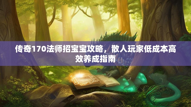 传奇170法师招宝宝攻略,散人玩家低成本高效养成指南