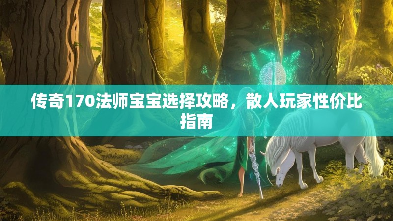 传奇170法师宝宝选择攻略,散人玩家性价比指南