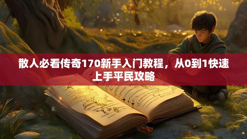 散人必看传奇170新手入门教程，从0到1快速上手平民攻略