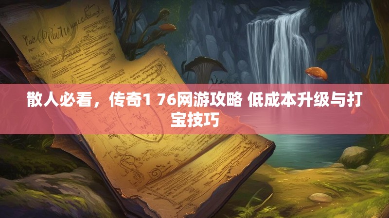 散人必看,传奇1 76网游攻略 低成本升级与打宝技巧