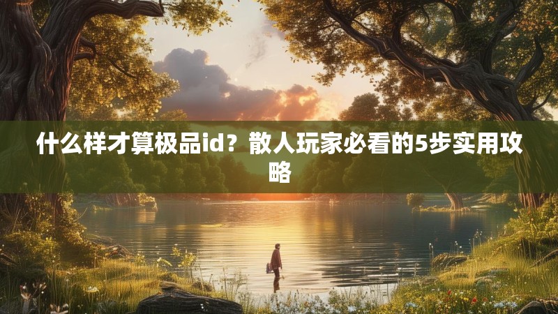 什么样才算极品id?散人玩家必看的5步实用攻略