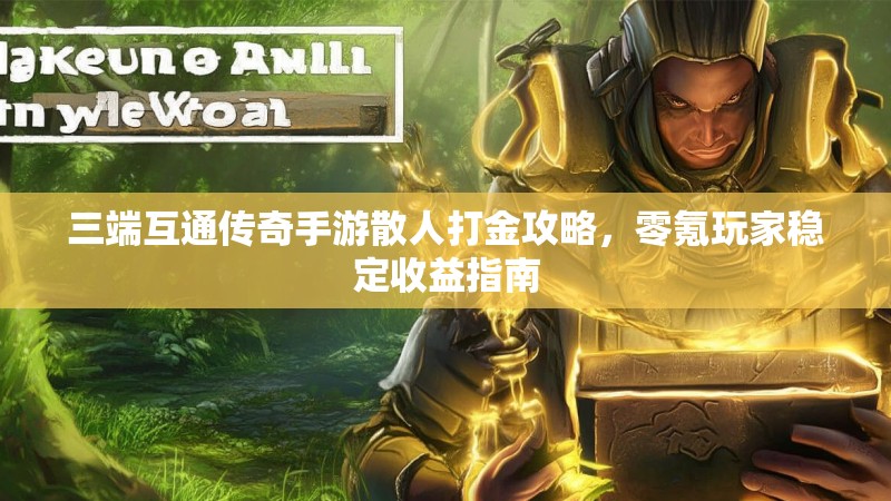 三端互通传奇手游散人打金攻略,零氪玩家稳定收益指南