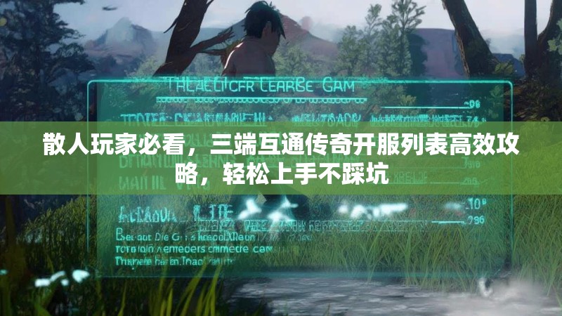 散人玩家必看,三端互通传奇开服列表高效攻略,轻松上手不踩坑