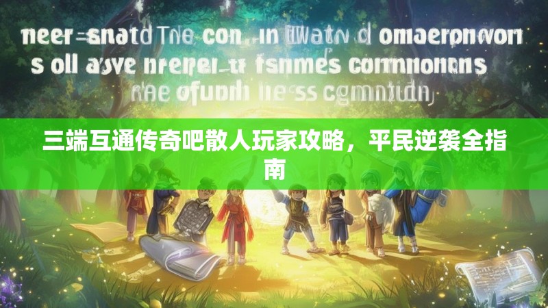 三端互通传奇吧散人玩家攻略,平民逆袭全指南