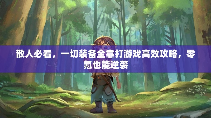 散人必看，一切装备全靠打游戏高效攻略，零氪也能逆袭