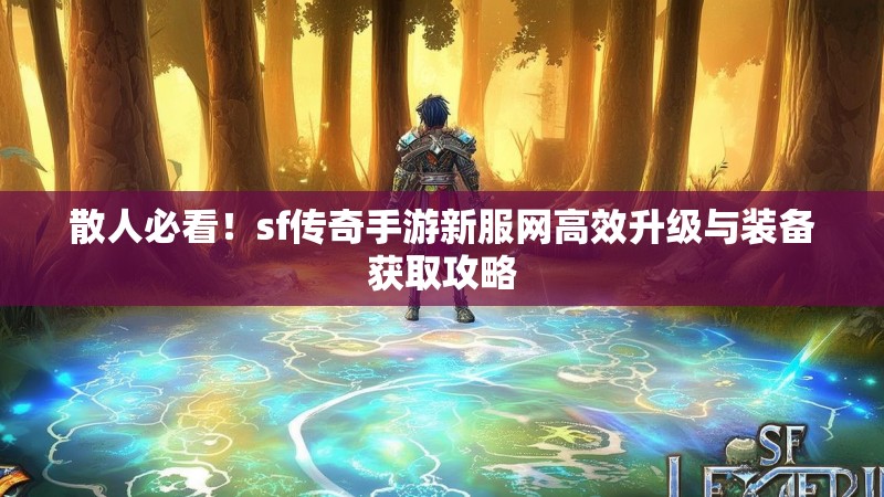 散人必看！sf传奇手游新服网高效升级与装备获取攻略