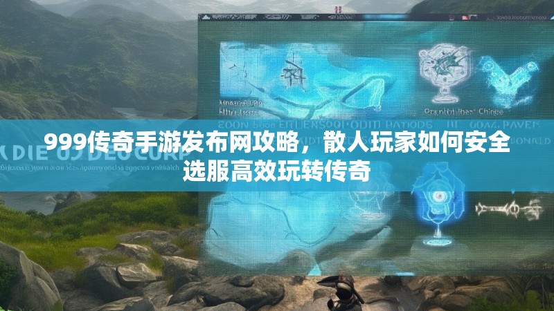 999传奇手游发布网攻略,散人玩家如何安全选服高效玩转传奇