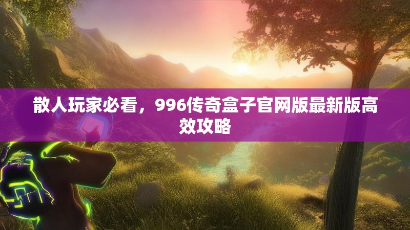 散人玩家必看,996传奇盒子官网版最新版高效攻略