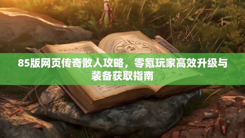85版网页传奇散人攻略,零氪玩家高效升级与装备获取指南