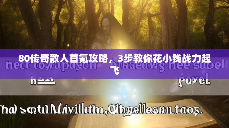 80传奇散人首氪攻略,3步教你花小钱战力起飞